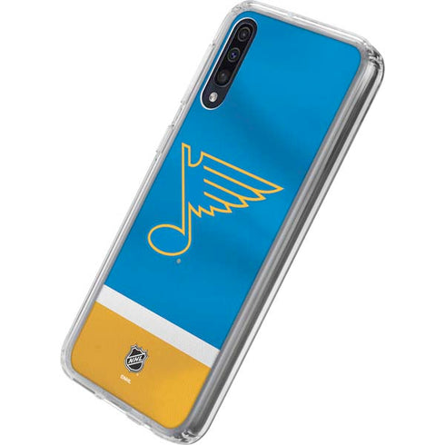 NHL St. Louis Blues Jersey Galaxy A50 Clear Case